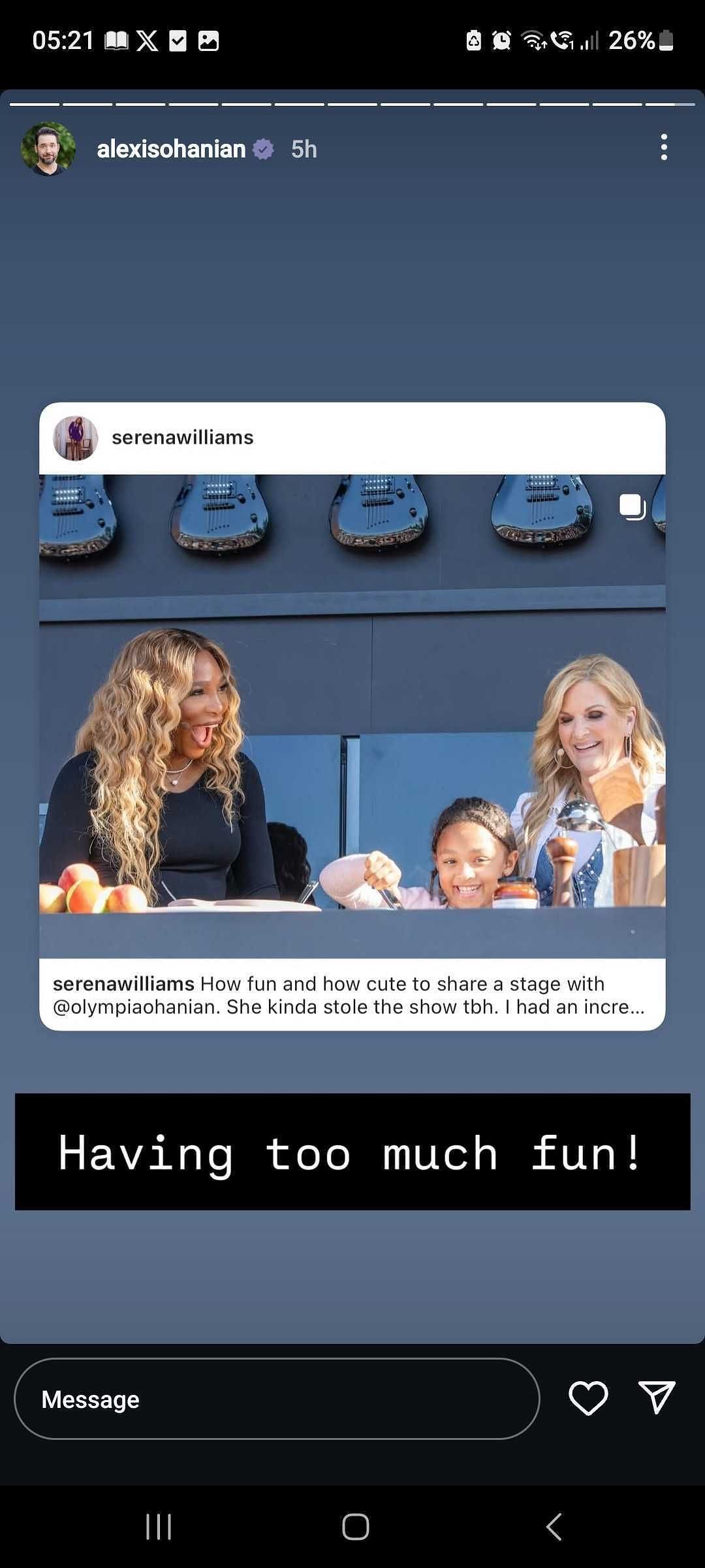 Serena Williams' husband Alexis Ohanian shares an update - Source: @alexisohanian